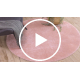Alfombra de lavado moderna LINDO circulo rosa, antideslizante, peluda