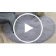 Alfombra de lavado moderna LINDO circulo gris, antideslizante, peluda