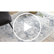 DISTIN 0822A azul marino / azul / blanca alfombra moderna - Rosetón, vintage, flecos