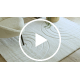 Alfombra, lavable CURVY blanca 11 Arches, estructural, con relieve, felpa