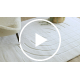 Alfombra, lavable CURVY blanca 11 Curves, estructural, con relieve, felpa